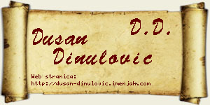 Dušan Dinulović vizit kartica